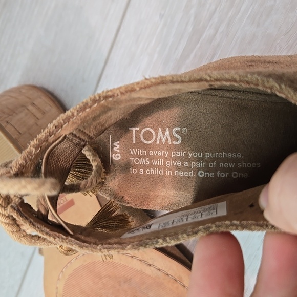 Toms Women Elba Seville Ankle Leather Ties Back open toe heels boots shoes 7 - Picture 12 of 12